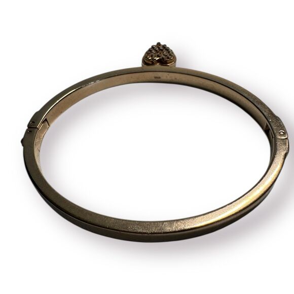 Michael Kors Heart Rose Gold Bangle Bracelet Crystals Glam Retro‎ - Picture 2 of 4